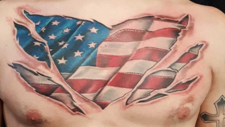 40 Unglaublich patriotische Tattoos mit der amerikanischen Flagge