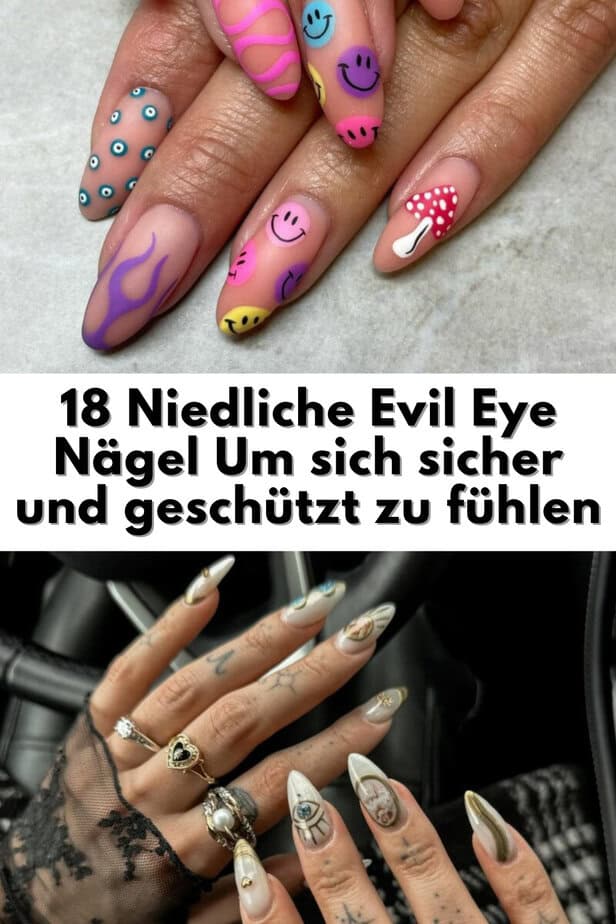 18 Niedliche Evil Eye Nägel Um sich sicher und geschützt zu fühlen