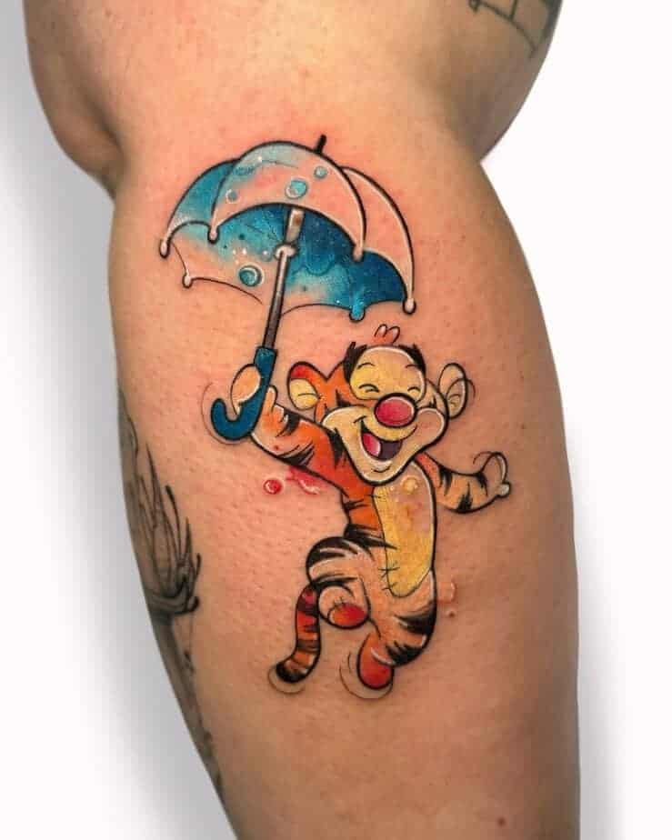 6. Tigger und Regenschirm