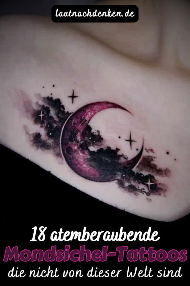 18 atemberaubende Mondsichel-Tattoos, die nicht von dieser Welt sind
