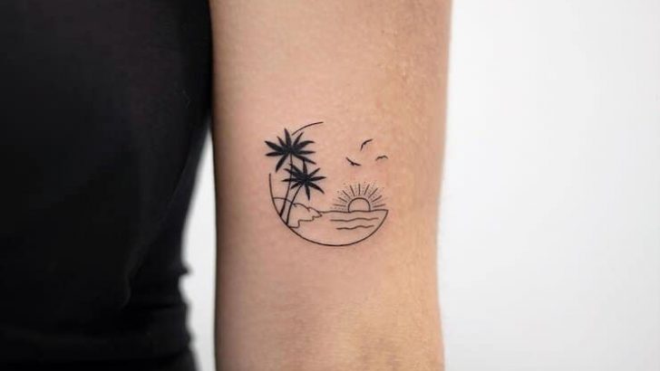 18 bezaubernde Strandtattoos, die die Schönheit des Ozeans feiern