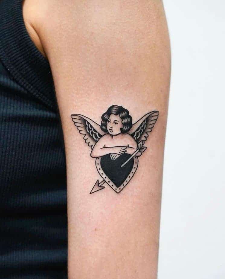 3. Traditionelles Cherub-Tattoo