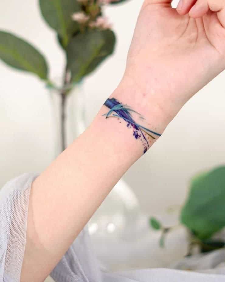 6. Aquarell-Armband-Tattoo