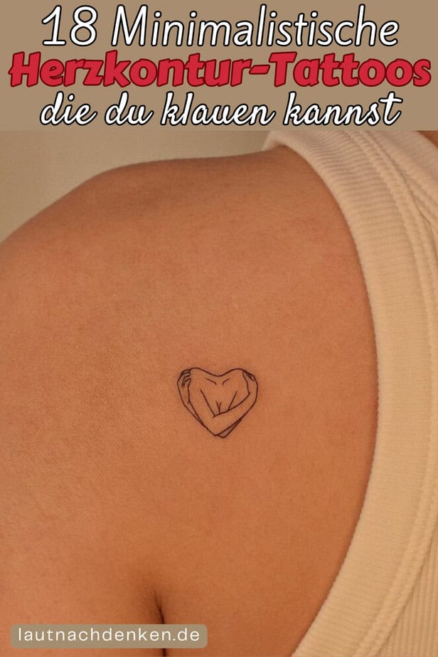 18 Minimalistische Herzkontur-Tattoos, die du klauen kannst
