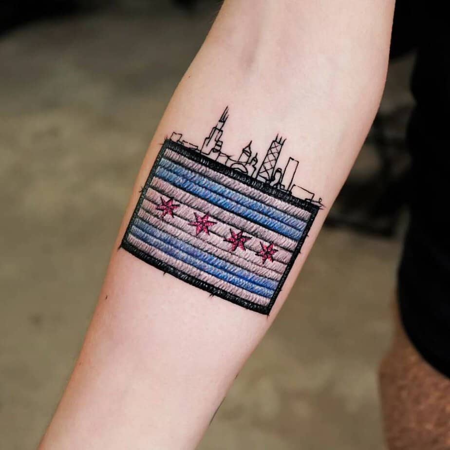 12. Chicago-Flagge