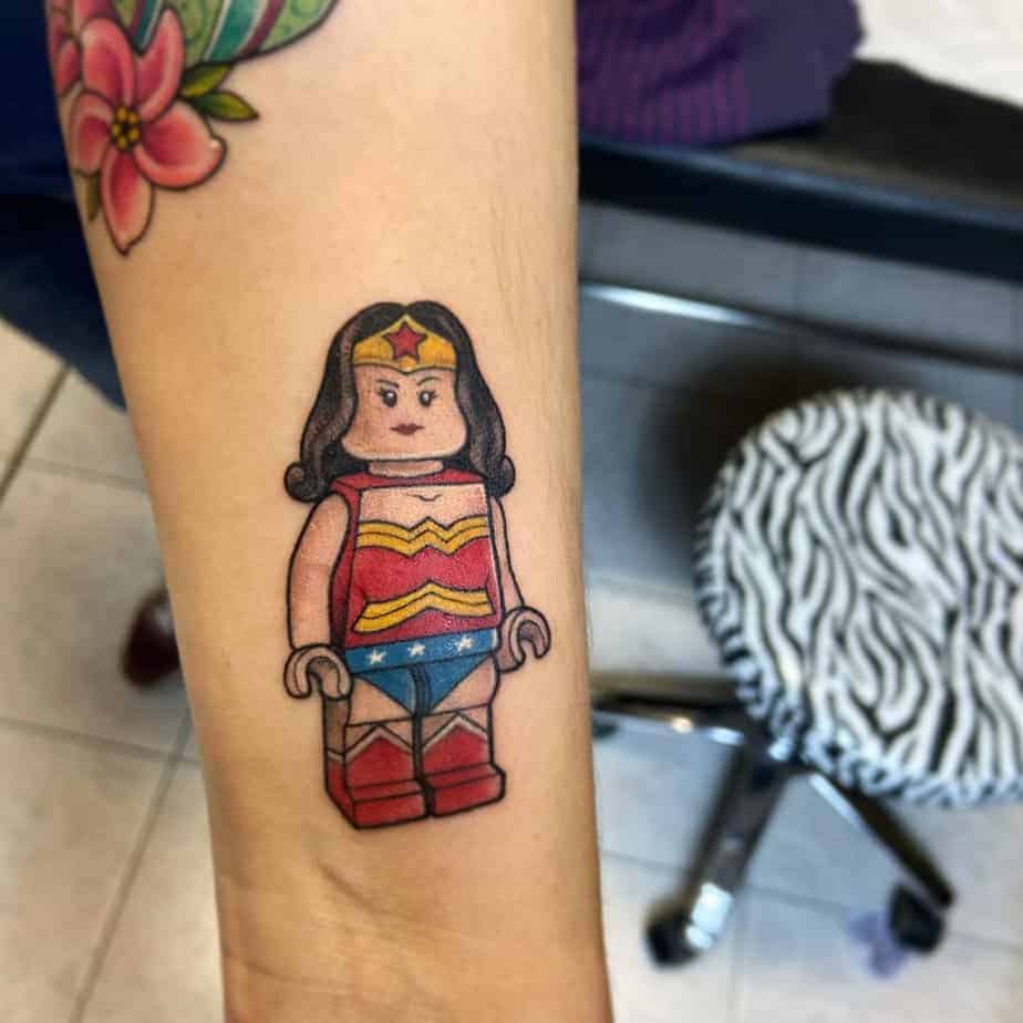 6. Lego Wonder Woman Tattoo