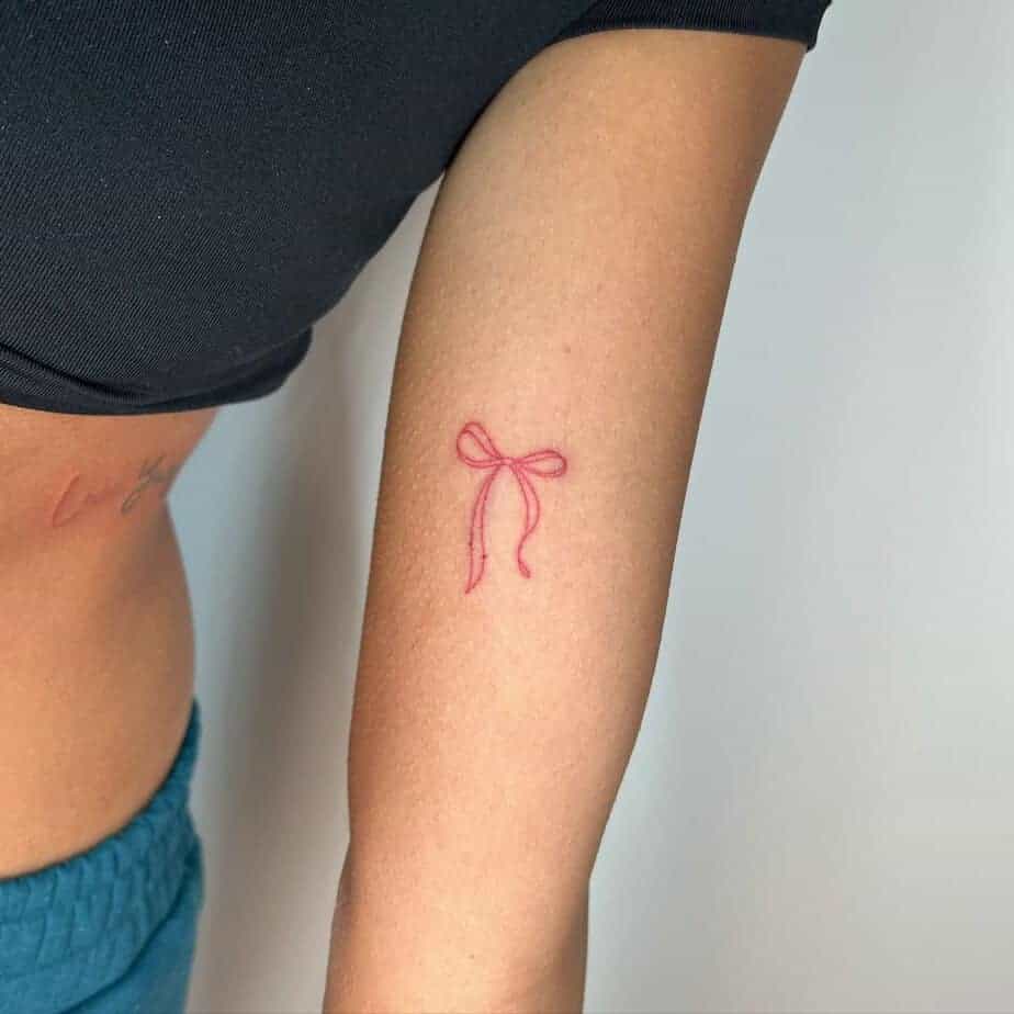 8. Single-Nedle Bow Tattoo