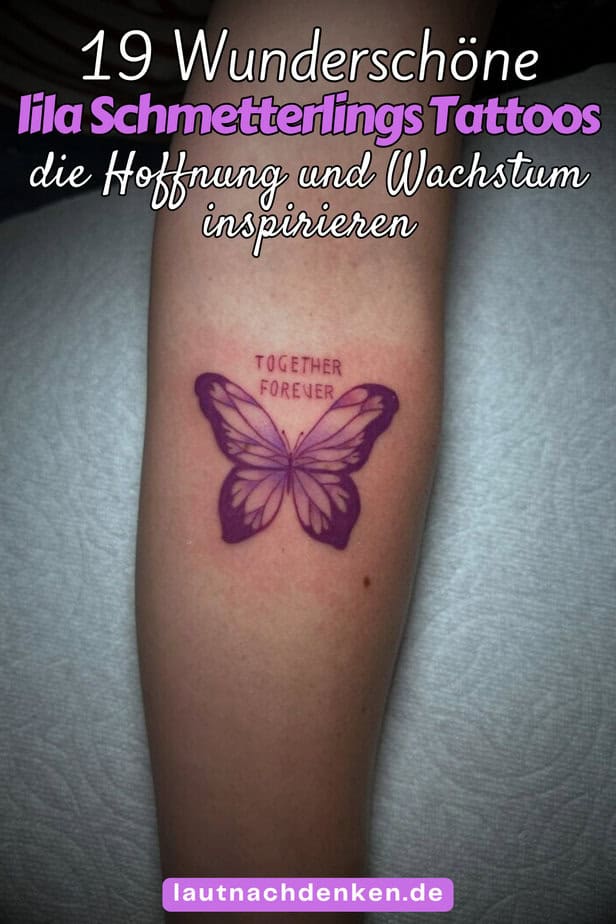 19 Wunderschöne lila Schmetterlings-Tattoos, die Hoffnung und Wachstum inspirieren
