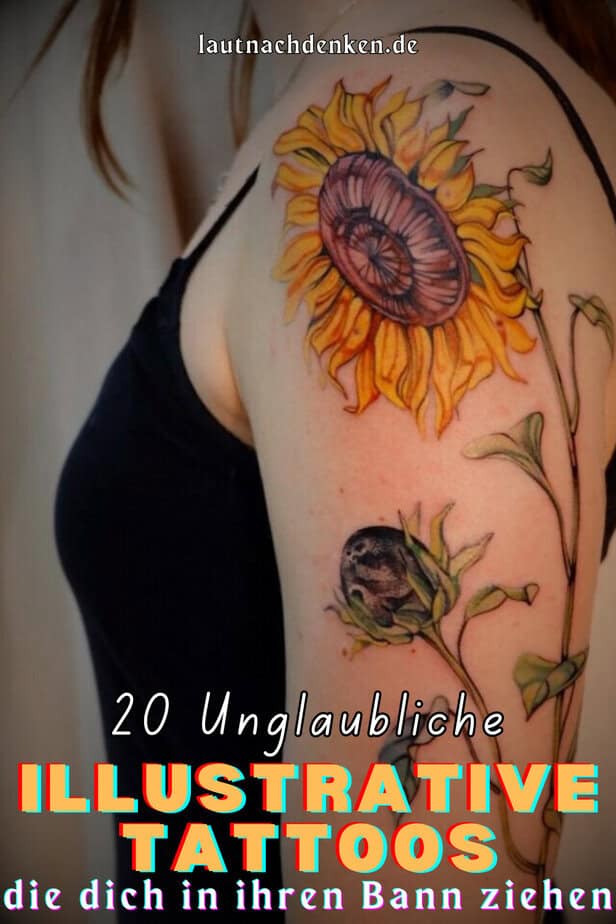 20 Unglaubliche illustrative Tattoos, die dich in ihren Bann ziehen
