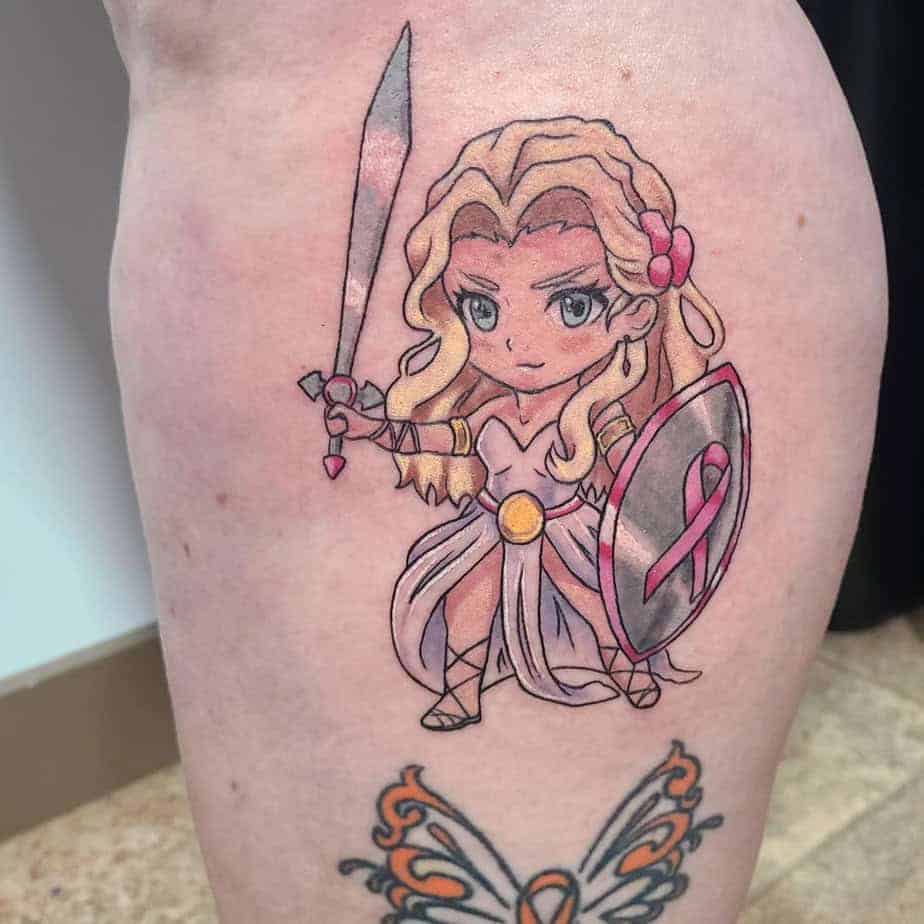 7. Chibi-Tattoo eines Kriegers