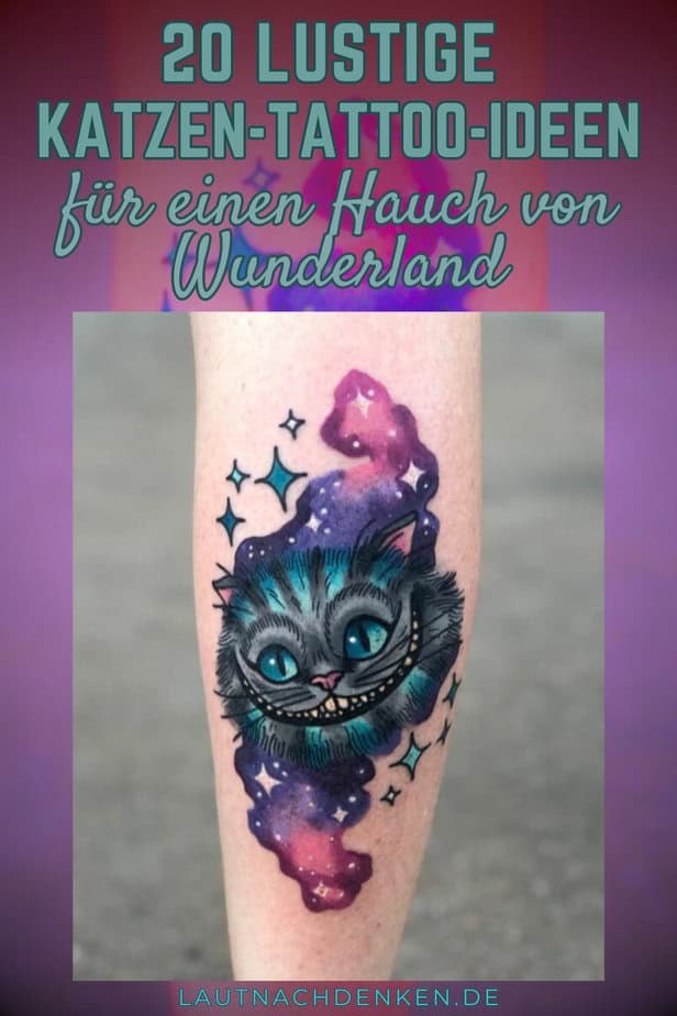 20 lustige Katzen-Tattoo-Ideen für einen Hauch von Wunderland