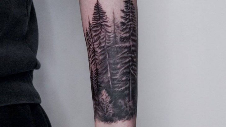 20 Wald-Ärmel-Tattoo-Designs für die Kiefer