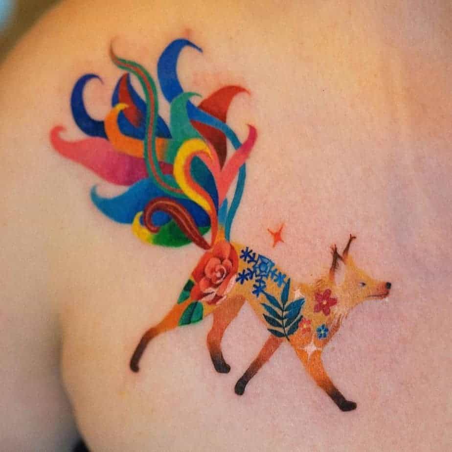 3. Modernes Fuchs-Tattoo