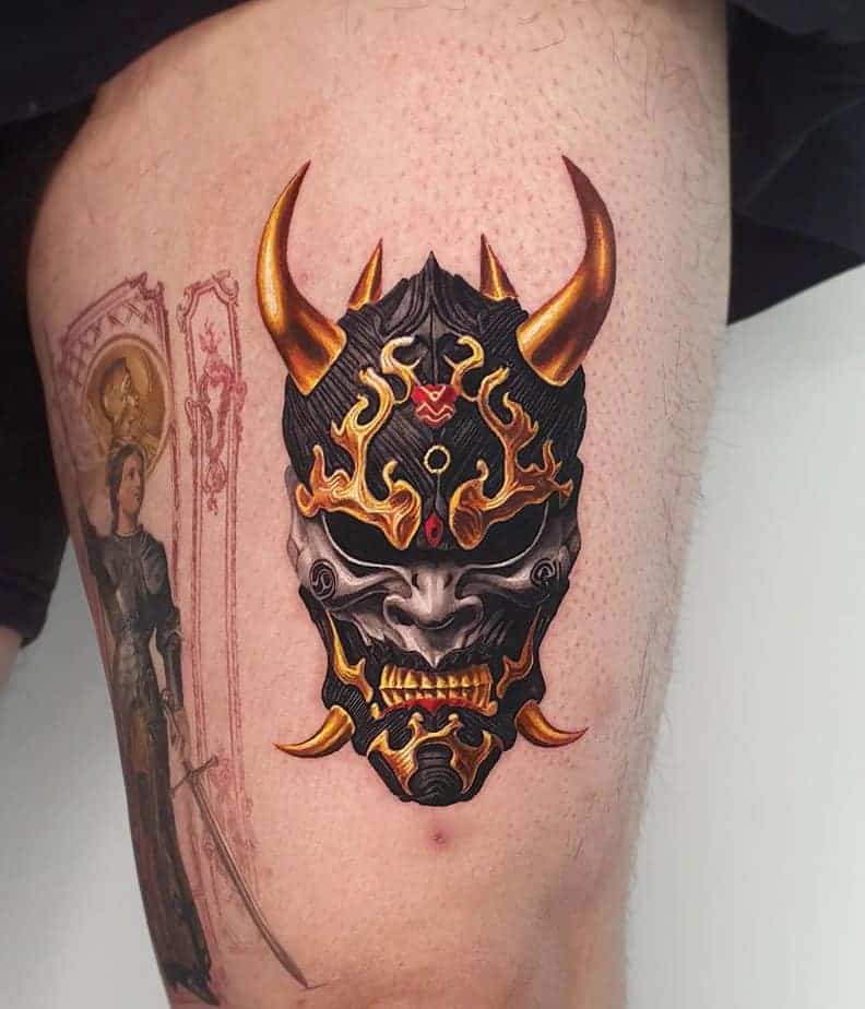 11. Hannya Gold Tattoo