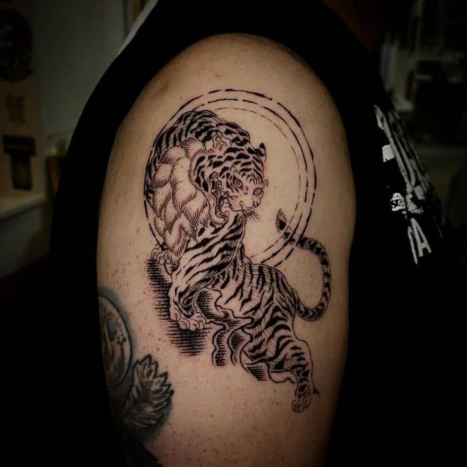 6. Gravur-Tiger-Tattoo