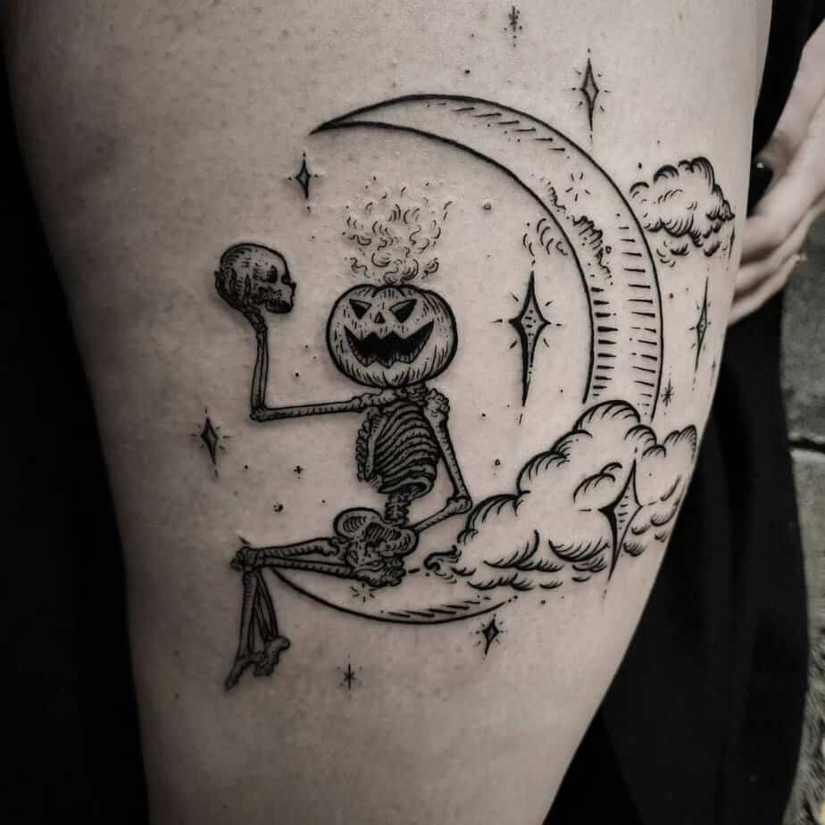 9. Halloween-Tattoo mit Gravur