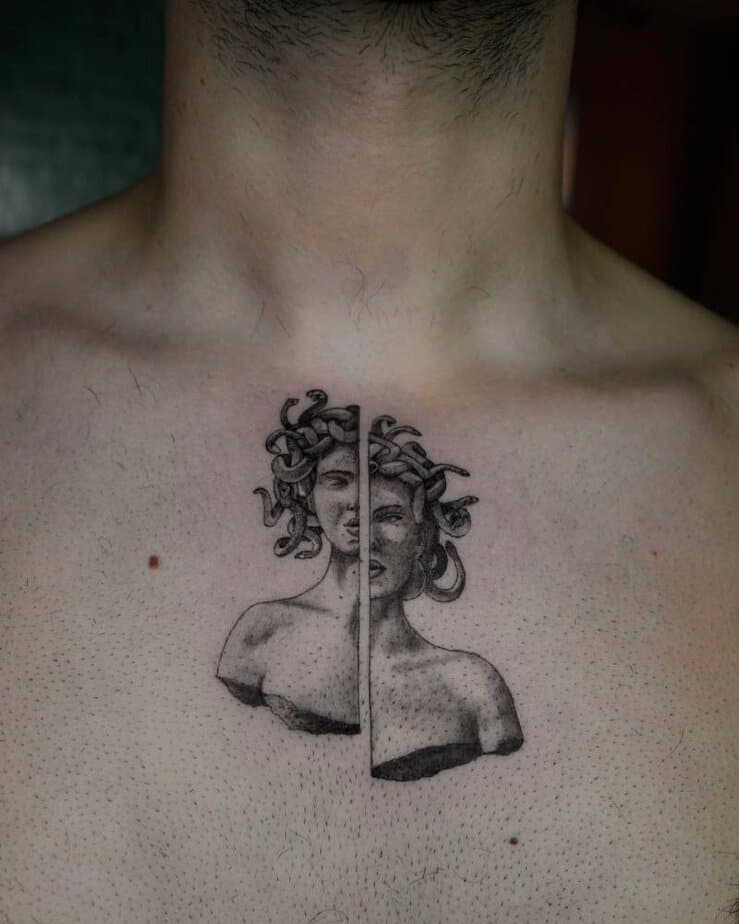 2. Medusa Portrait Tattoo