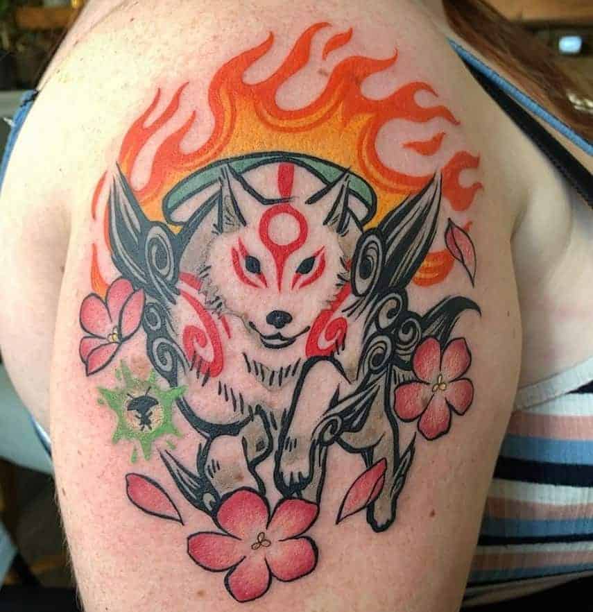 17. Süßes Okami-Tattoo