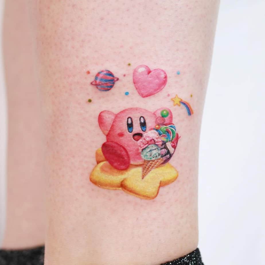 19. Fröhliches Kirby-Tattoo