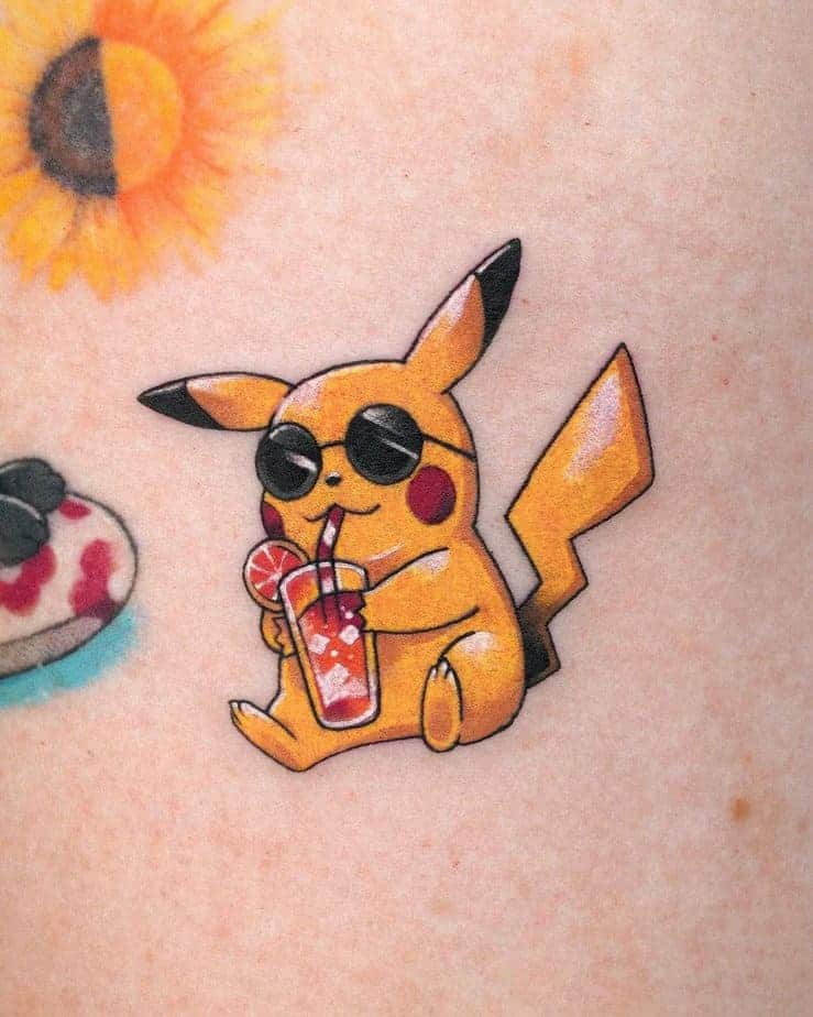 15. Cooles Pikachu schlürft Sommervibes