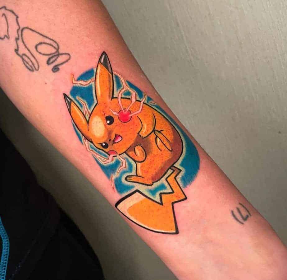 17. Pikachu, knisternd mit Kraft