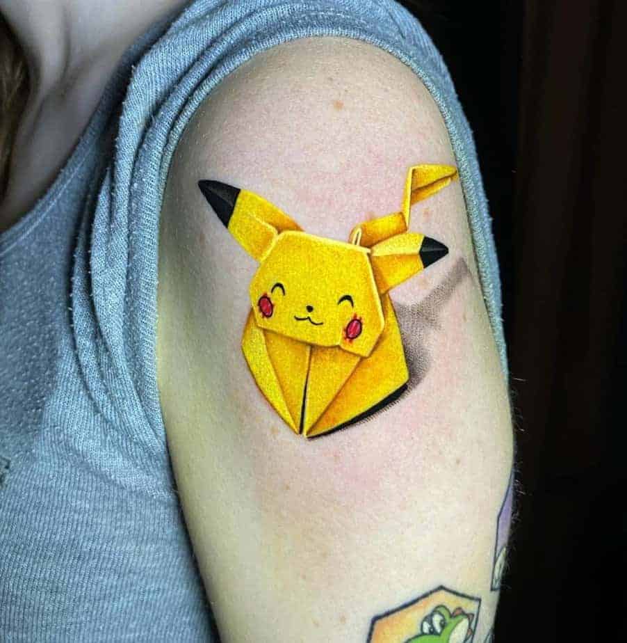 5. Pikachu, Origami-Stil