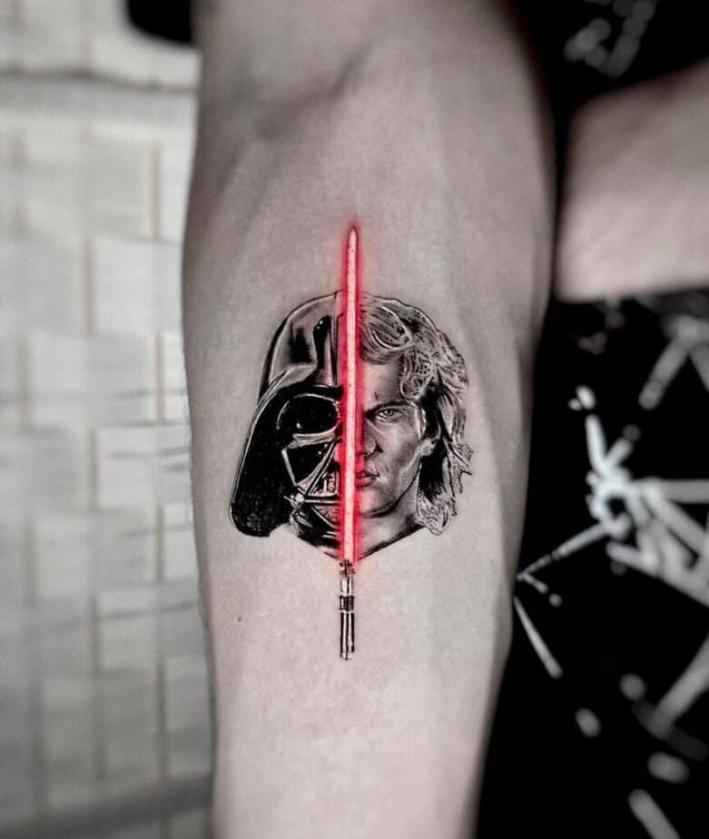 14. Ein Darth Vader und Anakin Skywalker Tattoo