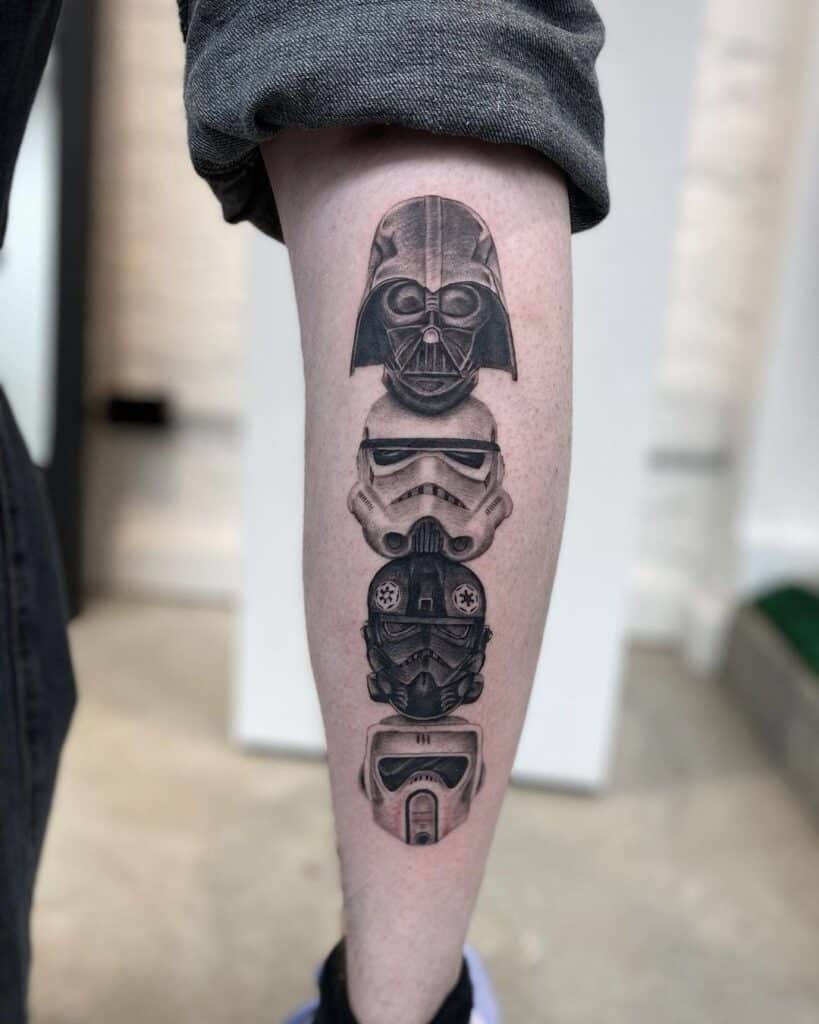 5. Ein Star Wars-Tattoo auf dem Bein