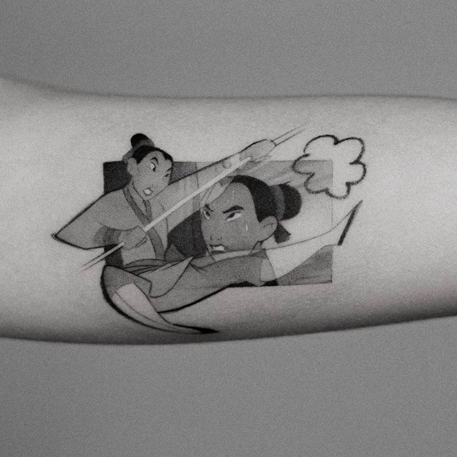 16. Intensive Schlacht Mulan Tattoo