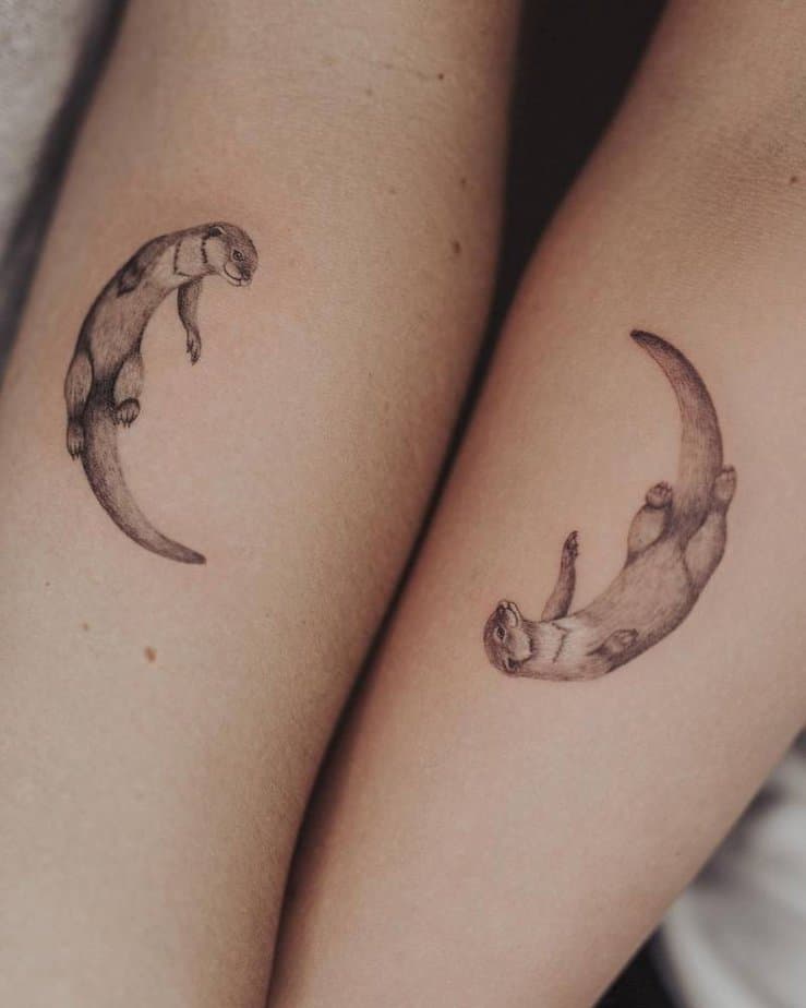 3. Passende Otter-Tattoos für das dynamische Duo