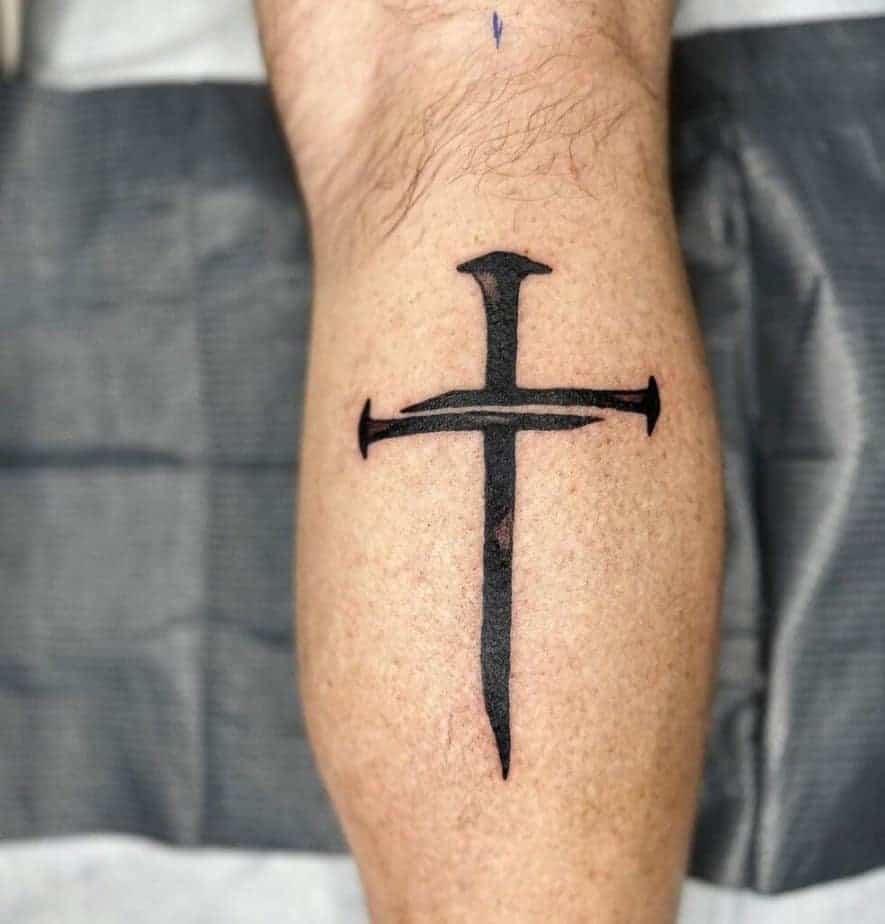 8. Einfaches Kreuz-Tattoo