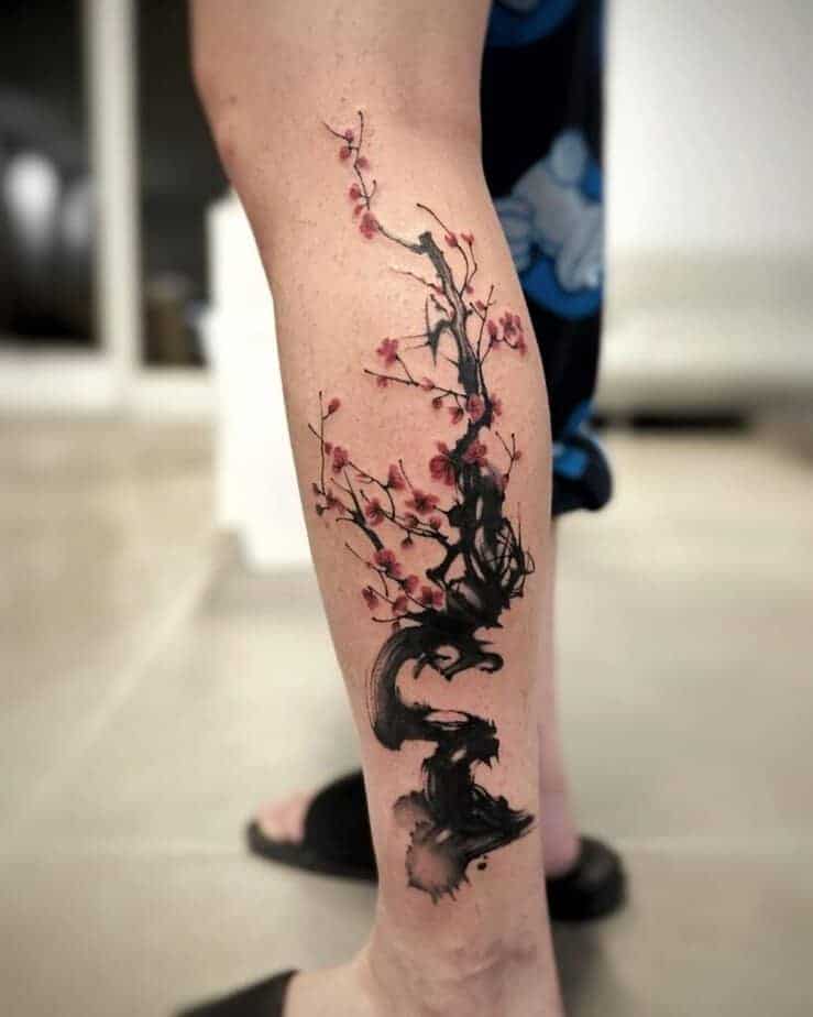 18. Blütentattoo