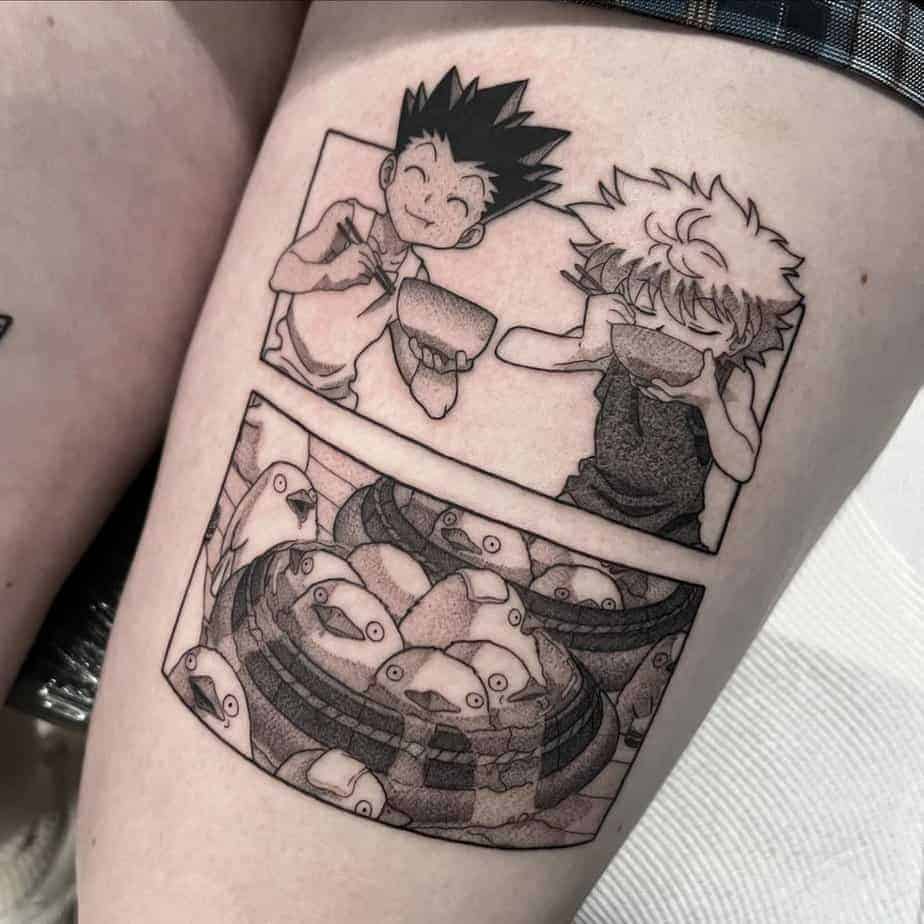 14. Spirited Away und Hunter x Hunter Tattoo