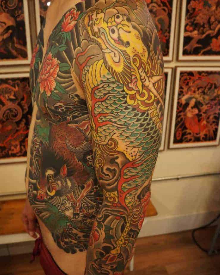 12. Komplexes neojapanisches Tattoo