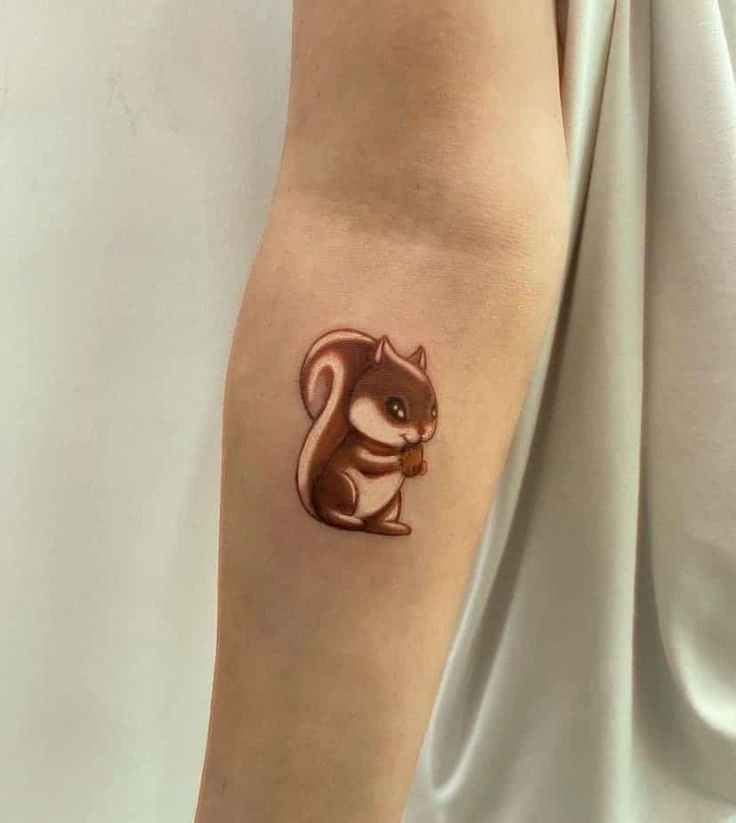 11. Kleines Eichhörnchen-Tattoo