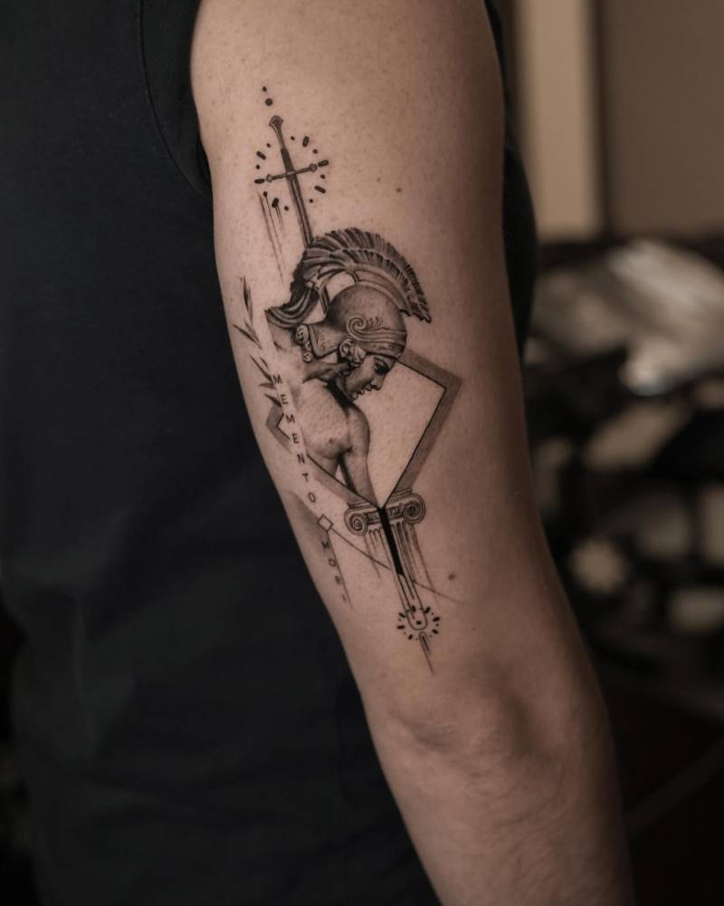 1. Mikro-realistisches Achilles-Tattoo