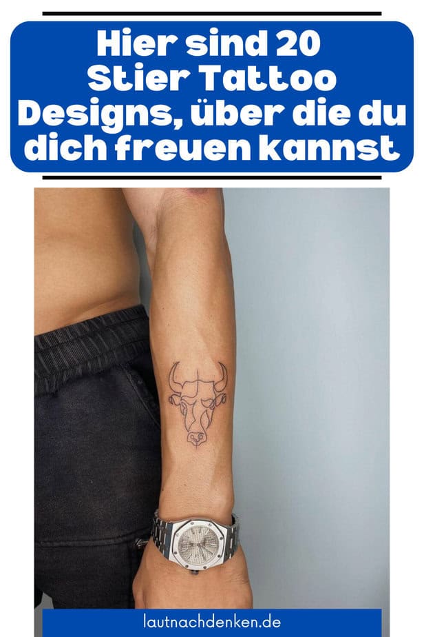 Hier sind 20 Stier Tattoo Designs, über die du dich freuen kannst