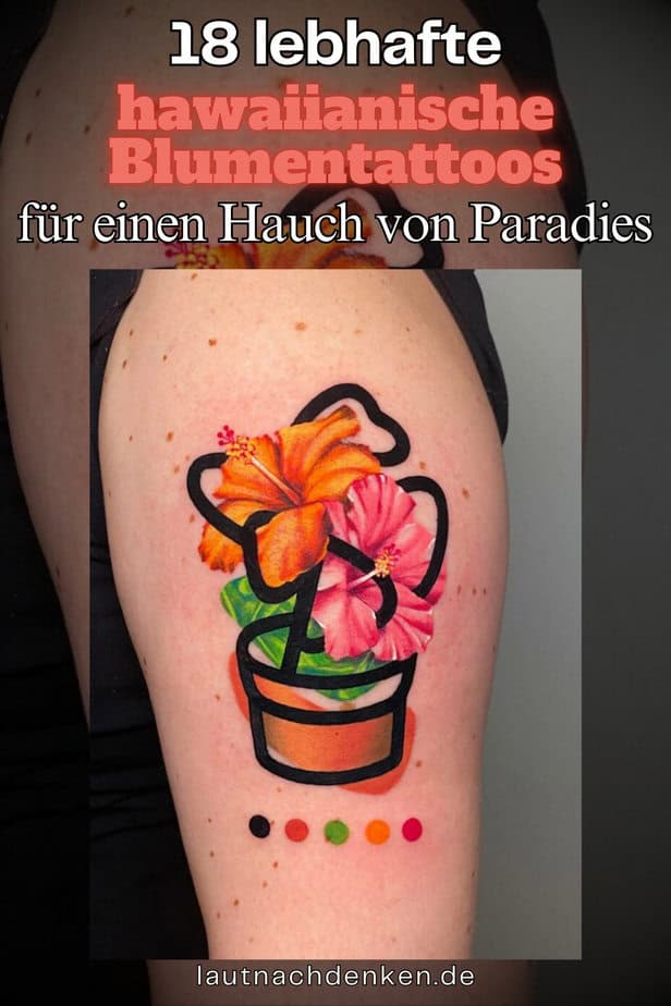 18 lebhafte hawaiianische Blumentattoos für einen Hauch von Paradies
