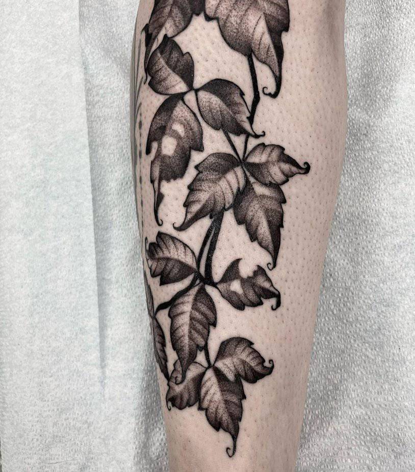 2. Poison ivy dotwork