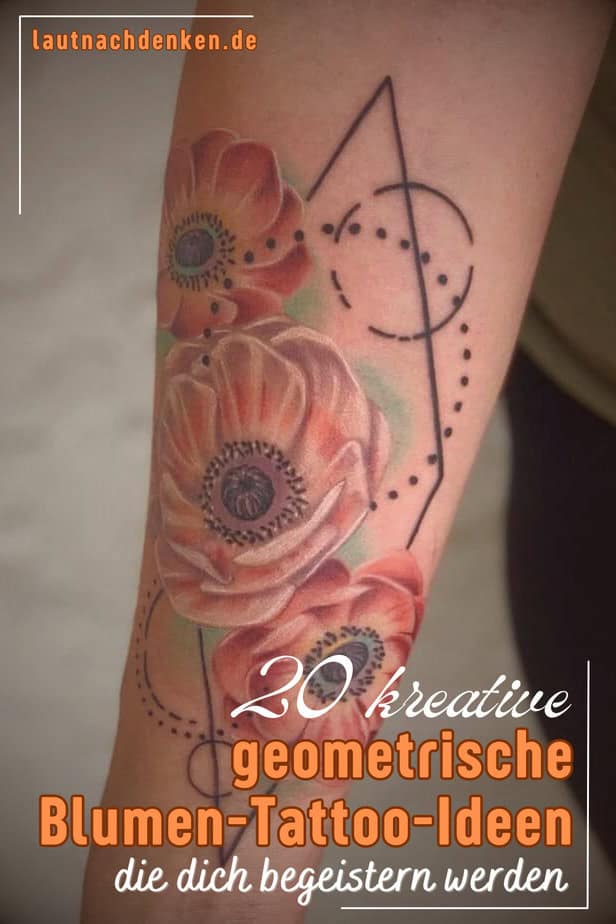 20 kreative geometrische Blumen-Tattoo-Ideen, die dich begeistern werden
