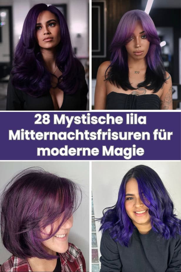 28 Mystische lila Mitternachtsfrisuren für moderne Magie